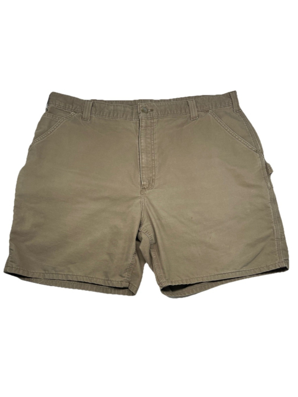 Carhartt Canvas Utility Carpenter Work Short Mens 42x7 Brown